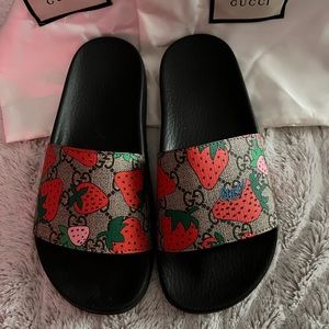 Gucci strawberry slides